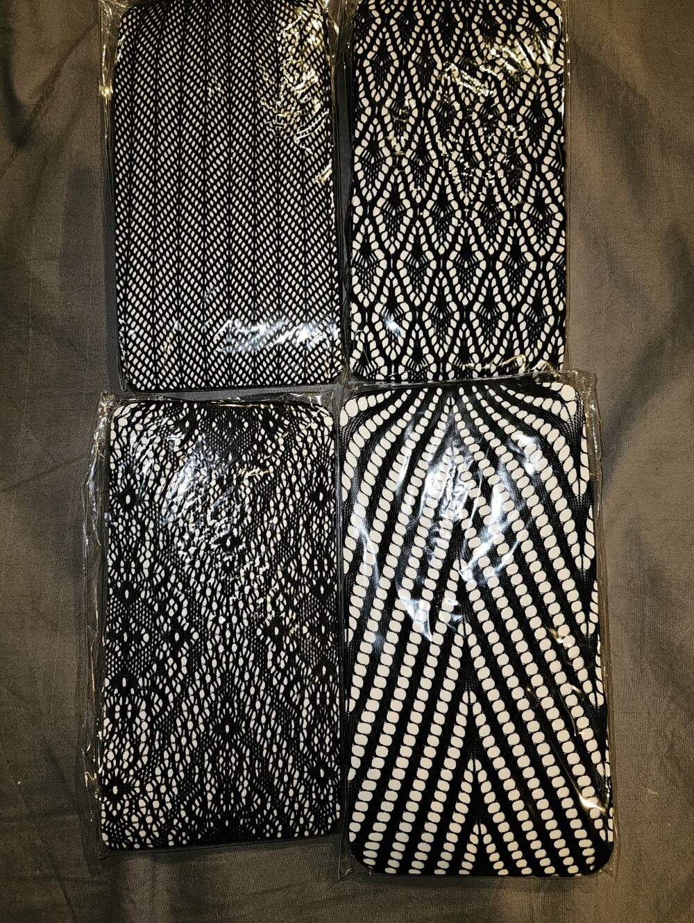 🖤 New In Package! Four Pairs Of Patterned Tights / Fishnets (Sz S/M)